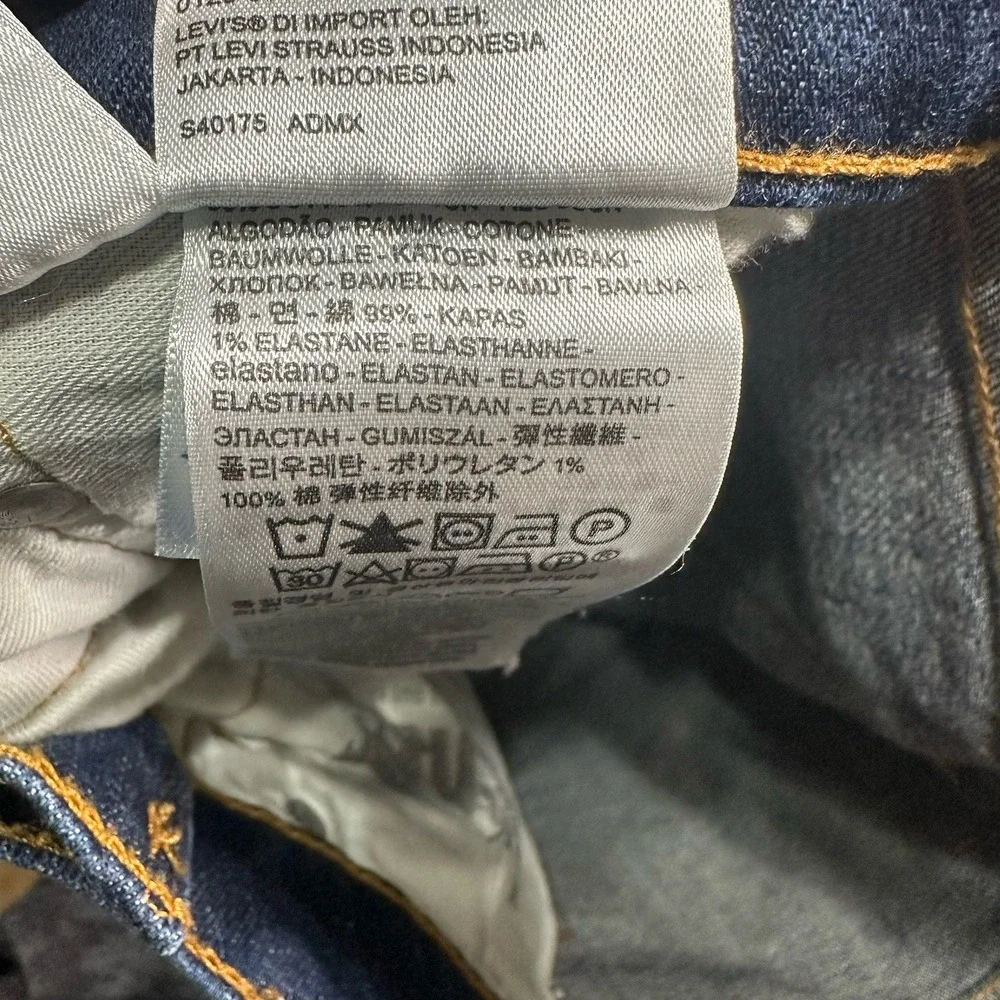 Levi's 514 Jeans Mens 33x32 Blue‎ Straight Stretch Denim Casual Everyday Washed